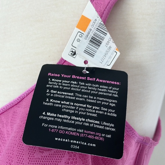NWT Wacoal pink Breast Cancer Awareness bra 40DD - Picture 4 of 6